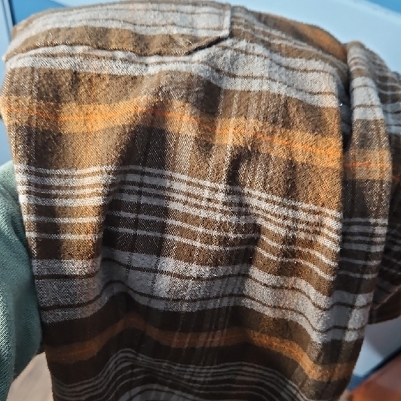 5.11 Men’s Brown Plaid Flannel Shirt XL - Picture 11 of 11